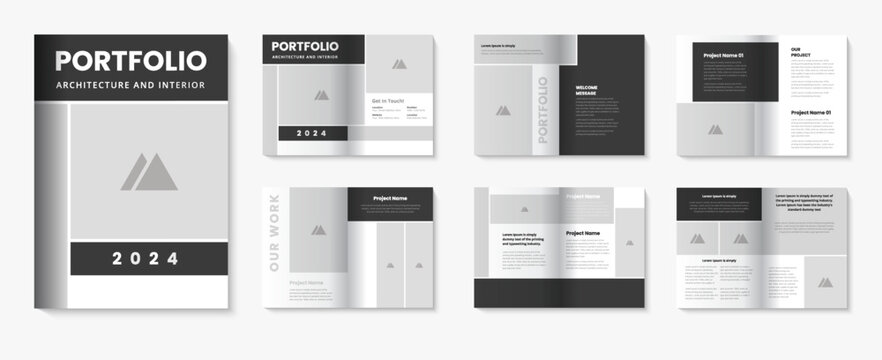 Portfolio template with Architecture brochure interior design