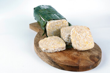 Tempe: made of soy beans fermented in banana leave