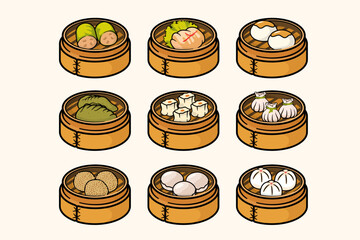 Dim sum Chinese food 