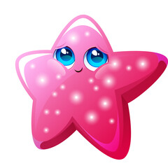 Happy cartoon star
