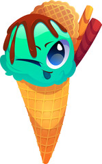 Cartoon ice cream