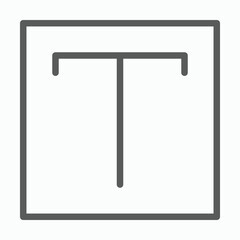 text icon, font vector illustration