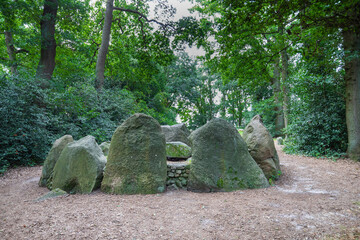Dolmen D43, Westenesch municipality of Emmen in the Dutch province of Drenthe is a Neolithic Tomb and protected historical monument in an urban environment