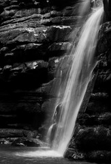 waterfall and rocks
