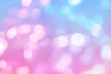 Blurred bokeh background for Christmas and New Year holiday. Abstract colorful wallpaper with defocused lights. Copy space