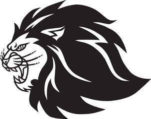 Roaring Lion Logo Mascot Design Icon Illustration