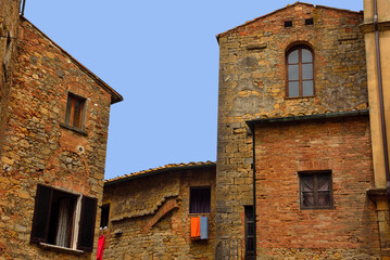 the historic center of Volterra tuscany Italy
