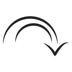 Hand draw arrow, pointer in lineal style. Doodle style icon