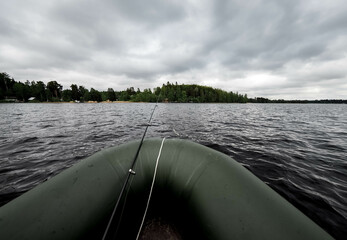 canoe on the lake