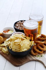 Beer and snacks