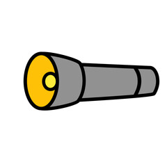 Flashlight flat vector elements