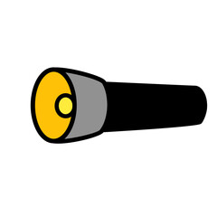 Flashlight flat vector elements