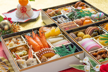 定番の豪華三段重おせちセット