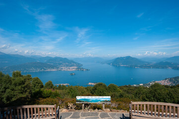 View of Lake Maggiore and the Borromean Islands near Stresa
