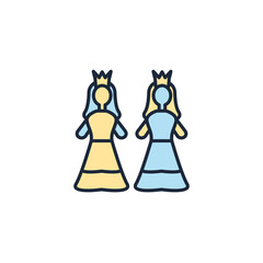 Princes icons  symbol vector elements for infographic web