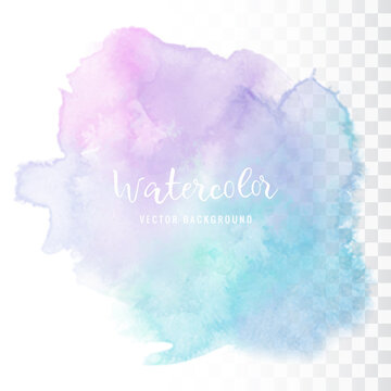 Abtract Pink And Blue Watercolor Spot. Vector Eps 10.