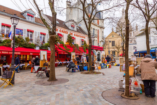 The Place du Tertre is a square in the 18th arrondissement of Paris, France