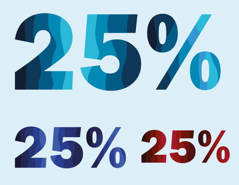 25 por ciento vector