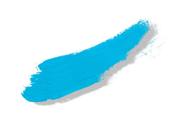 light blue brush and shadow isolated on a white background