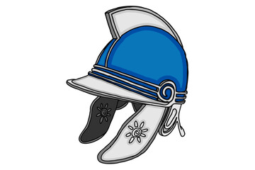 Silver gladiator war helmet Vector