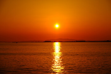サンセットビーチと海岸風景