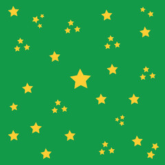 green vector abstract star yellow background pattern, bed sheet pattern, handkerchief pattern.