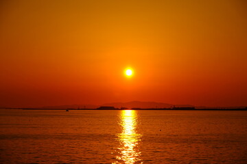 サンセットビーチと海岸風景