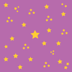 seamless  purple background with yellow stars