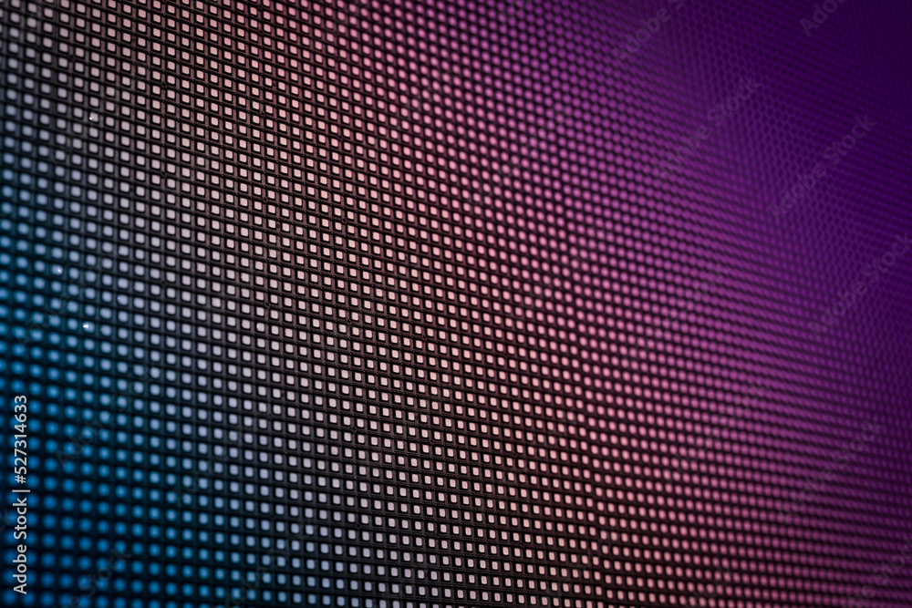 Fototapete led neon screen background. digital screen computer monitor color pixel texture