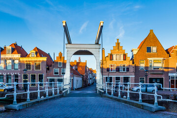 The old city centre of Alkmaar in North-Holland in the Netherlands. Also known as the city of...