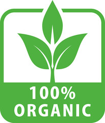 100 percent organic label sticker badge png