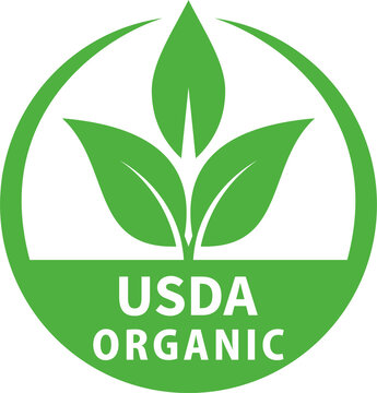 Usda organic green emblem illustration png