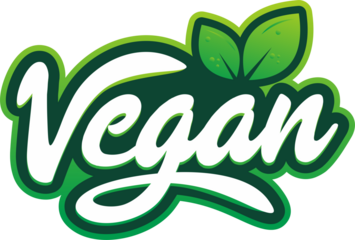 vegan typography stamp icon png logo template