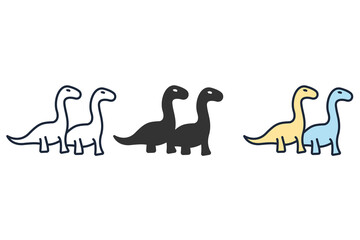 Dinosaurs icons  symbol vector elements for infographic web 