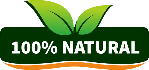 100 percent natural product label stamp badge png