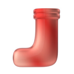 Sock. 3D Christmas element.