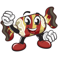 candy character mascot illustration vector on mood