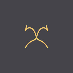 logo with abstract line concept