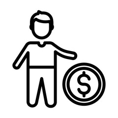 Rich man Vector Icon

