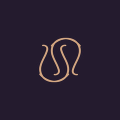 logo with abstract line concept