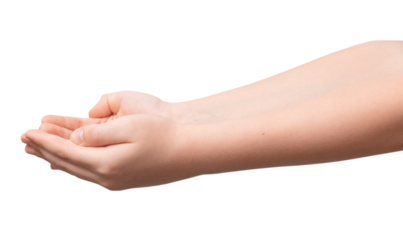 Child giving gesture, hands isolated