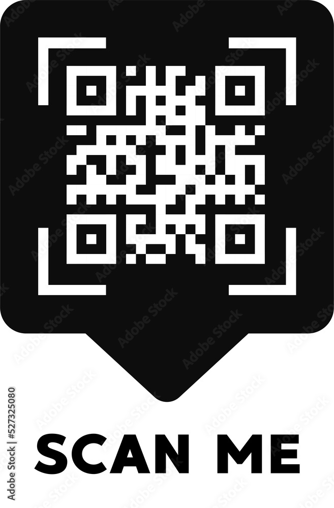 Poster scan qr code flat icon