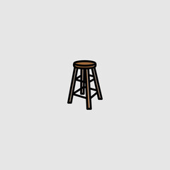 stool symbol sign as a furniture icon