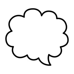 Speech bubble line icon