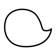 Fototapeta premium Speech bubble line icon