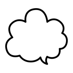 Speech bubble line icon