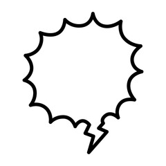 Speech bubble line icon