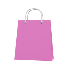 Shopping bag. Paper bag. 3D element.