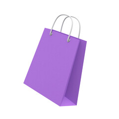 Shopping bag. Paper bag. 3D element.