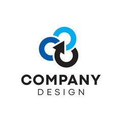 Graphic symbol, design, logo template for a new company, business style